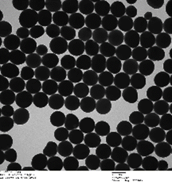 TEM of 100nm Spherical Gold Nanoparticles